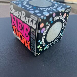 SnowBall NeeDoh Crazy Squeeze Toy - Black with Neon Pink & Orange Text